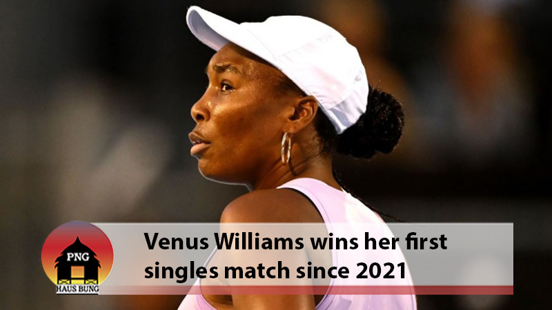 WILLIAMS WINS FIRST TOUR-LEVEL SINGLES MATCH AFTER 1 AND HALF YEAR
