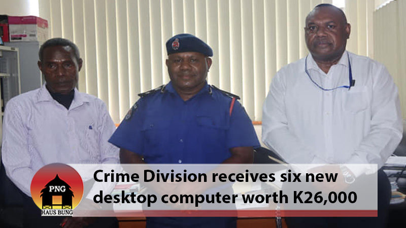 CRIME DIVISION PRESENTS NEW COMPUTERS TO CID WESTERN HIGHLANDS