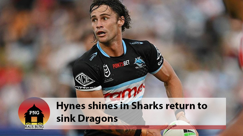 SHARKS BEAT DRAGONS 40-18