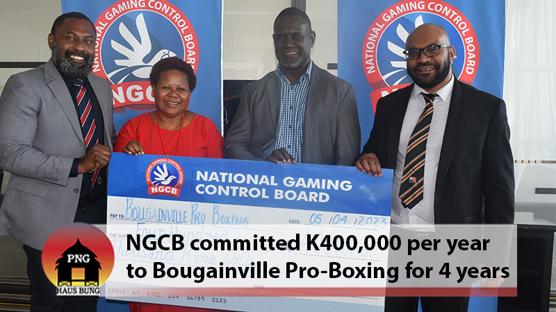 NGCB SIGN SPONSORSHIP AGREEMENT WITH BOUGAINVILLE PRO-BOXING