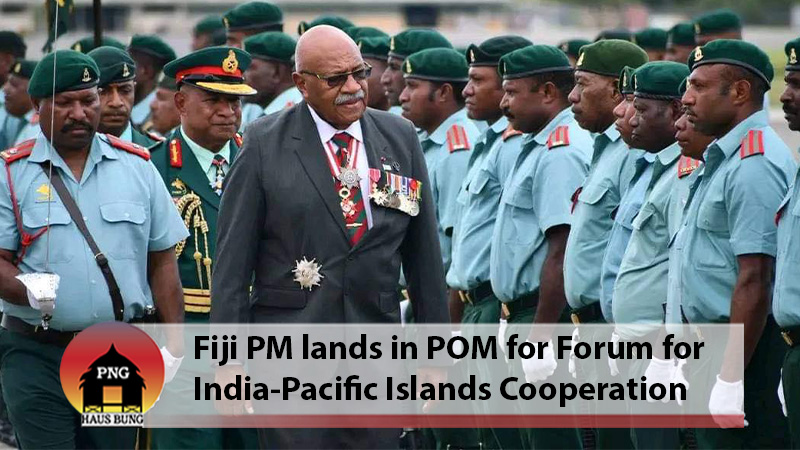 FIJI PM IS NOW IN THE COUNTRY