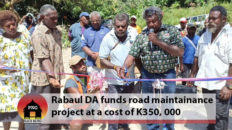 ROAD MAINTAINANCE WILL ASSISTS LOCAL COCOA & COPRA FARMERS