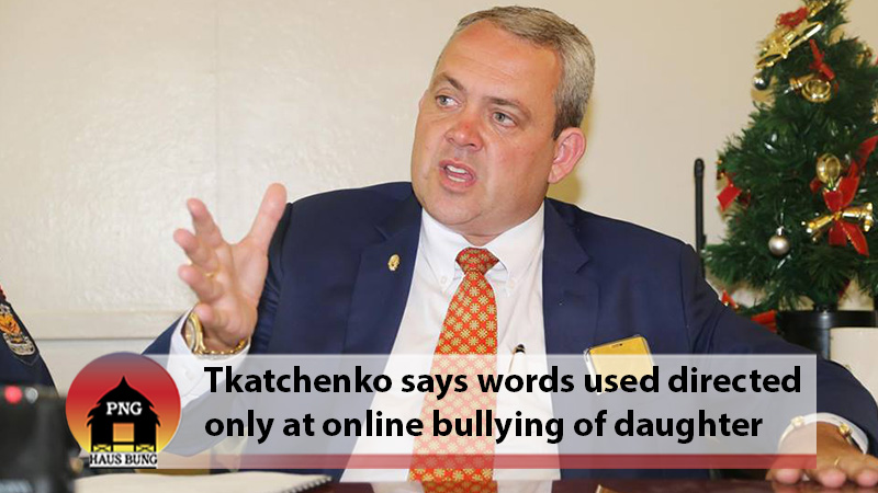 TKATCHENKO ISSUES STATEMENT OF APOLOGY FOR REMARKS MADE