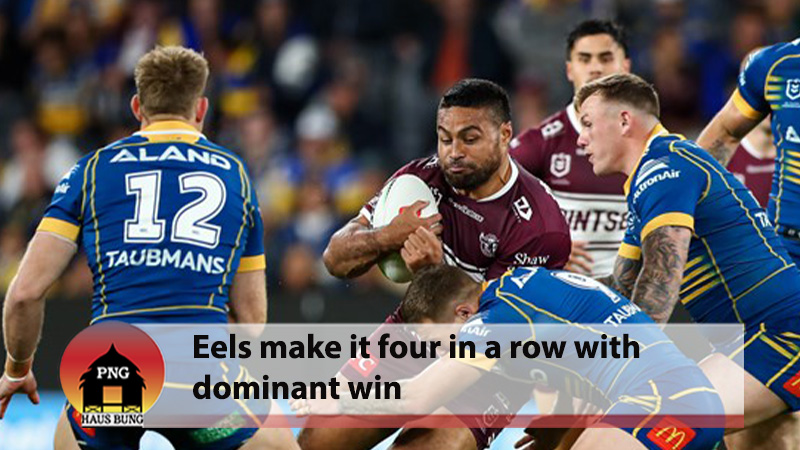 EELS DEFEAT SEA EAGLES 34-4