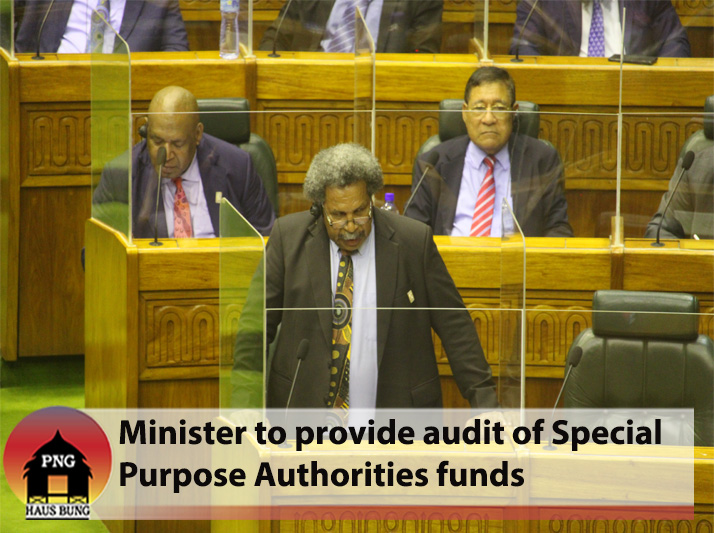 MINISTER CALLED FOR REPORTS OF SPECIAL PURPOSE AUTHORITIES