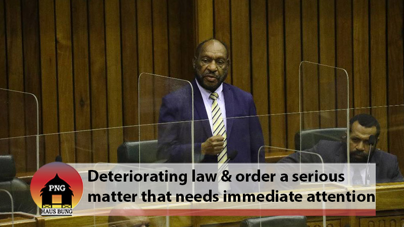 LAW AND ORDER NEEDS SERIOUS ATTENTION