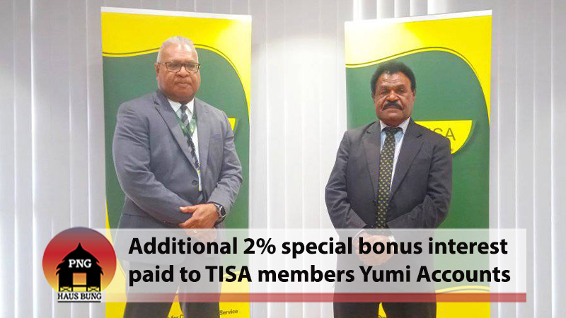 TISA ANNOUNCES ADDITIONAL BONUS INTEREST FOR MEMBERS