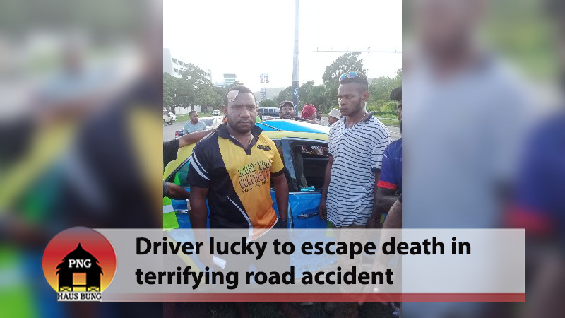 BUS SMASHED INTO TAXI IN ROAD ACCIDENT