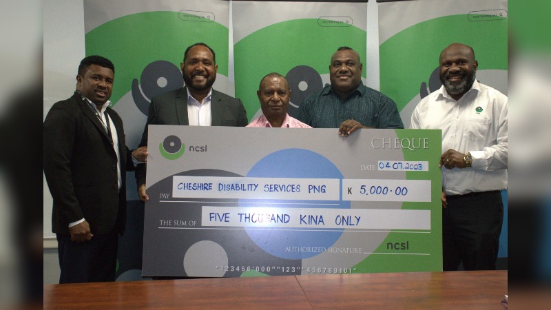 NCSL GIVES TO CHESHIRE DISABILITY SERVICES