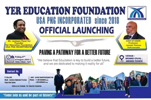 YER EDUCATION FOUNDATION LAUNCHED IN MENDI