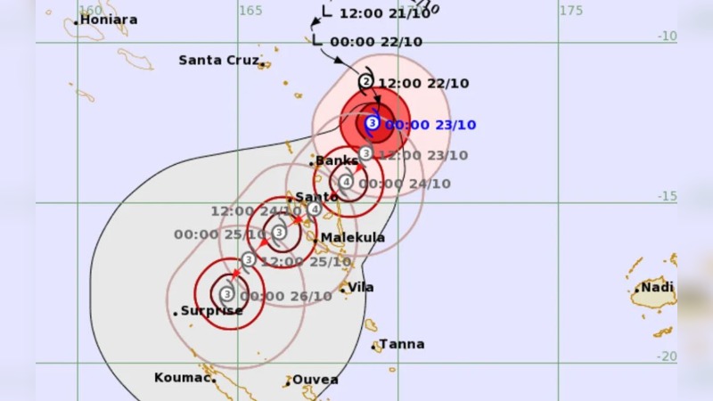 SEVERE TROPICAL CYCLONE LOLA UPGRADED TO CATEGORY 3