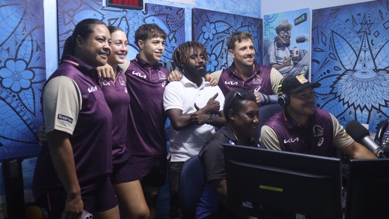 PNGFM STATIONS EMBRACE VISITING BRONCOS TEAM