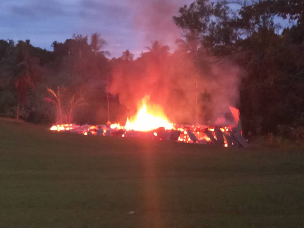FIRE DESTROYS SCHOOL SCIENCE LABS