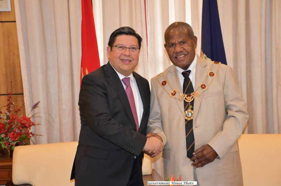 GOVERNOR GENERAL WELCOMES PERU AMBASSADOR