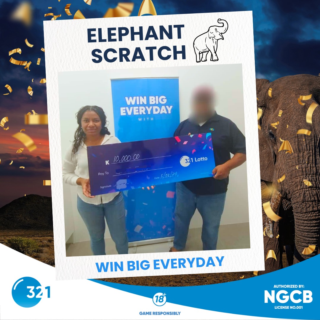 LUCKY WINNER CLAIMS K10,000 IN 321 LOTTERY