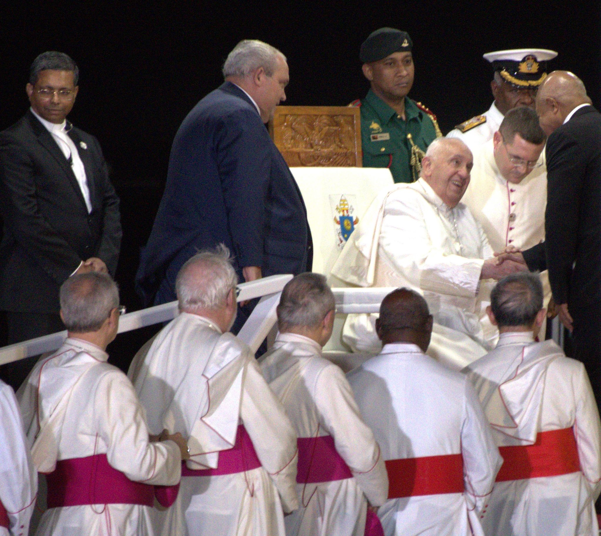 POPE FRANCIS ARRIVES IN PORT MORESBY