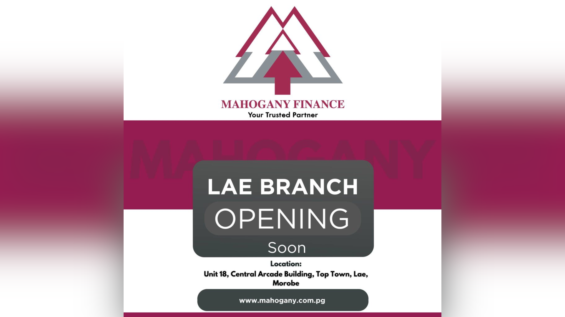 MAHOGANY FINANCE EXPANDS SERVICES IN MOROBE PROVINCE
