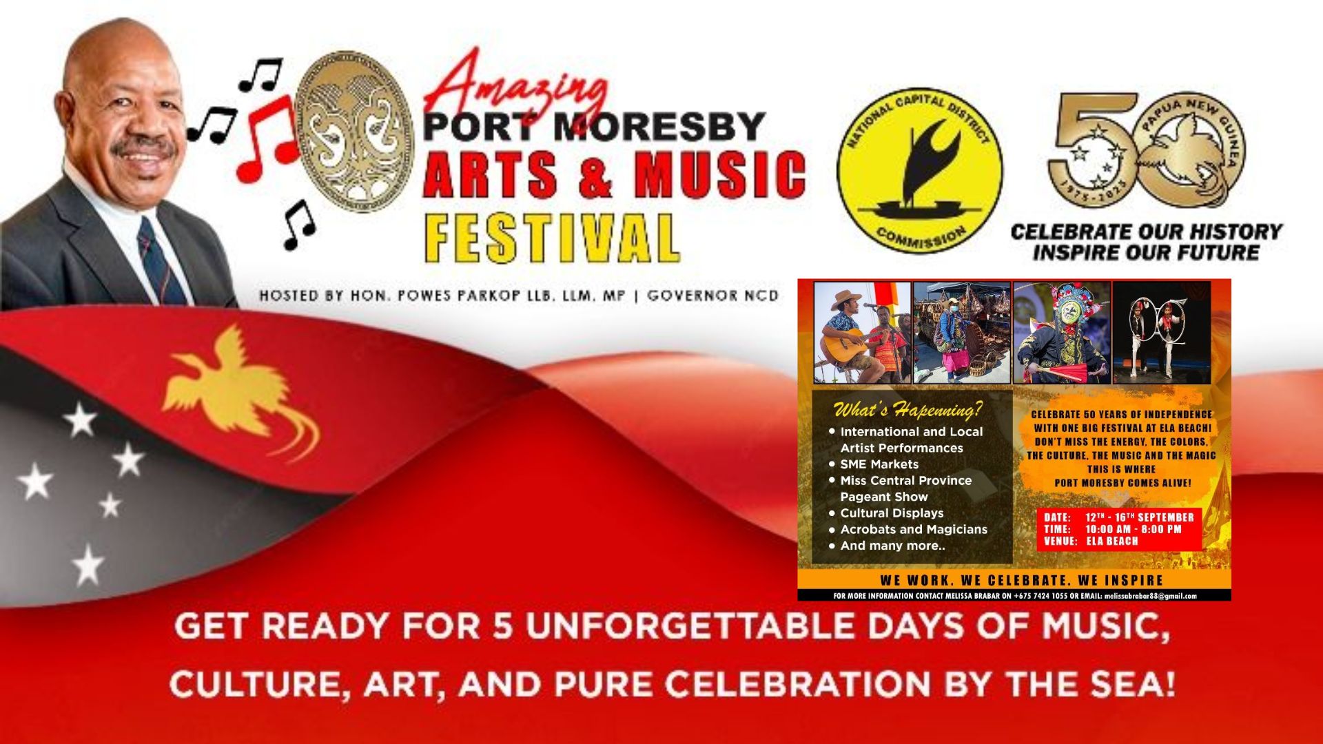 AMAZING ARTS & MUSIC FESTIVAL TO CELEBRATE 50 YEARS OF INDEPENDENCE