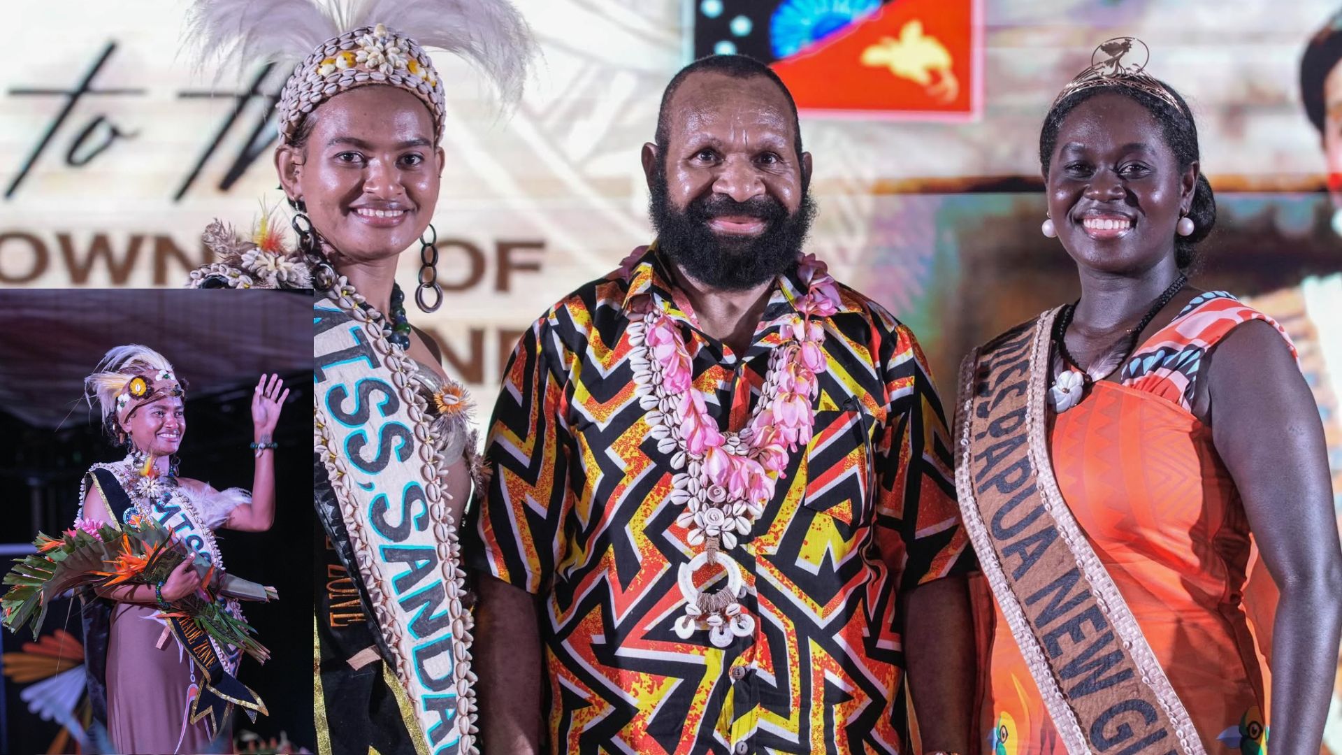 CAROL HWENA CROWNED INAUGURAL MISS BIRD OF PARADISE SANDAUN