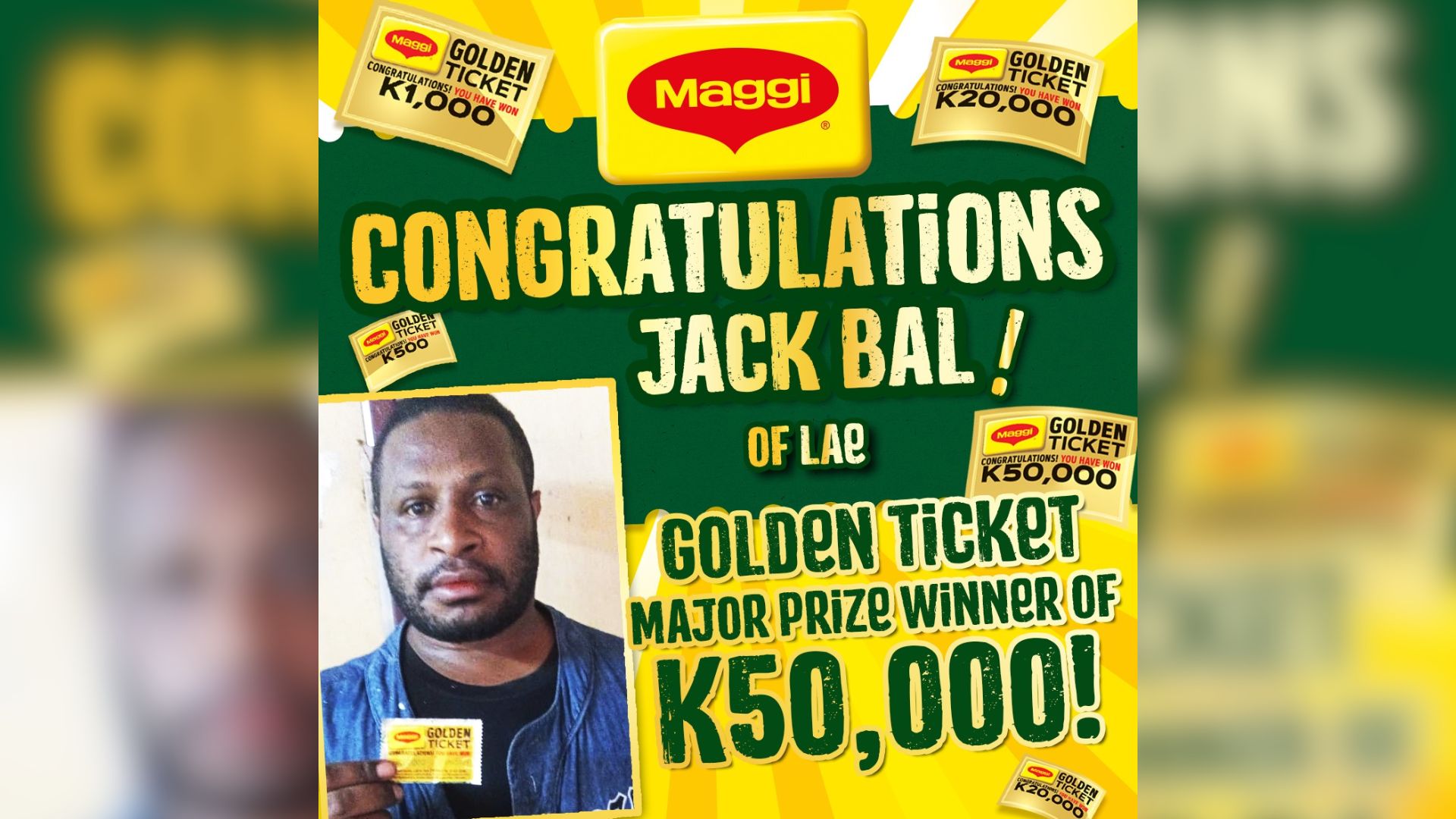 JACK PULLS MAGGI NOODLES 50K GOLDEN TICKET