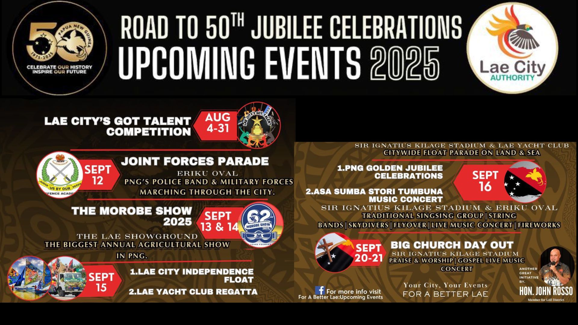 LAE CITY GEARS UP FOR 50TH INDEPENDENCE ANNIVERSARY CELEBRATIONS