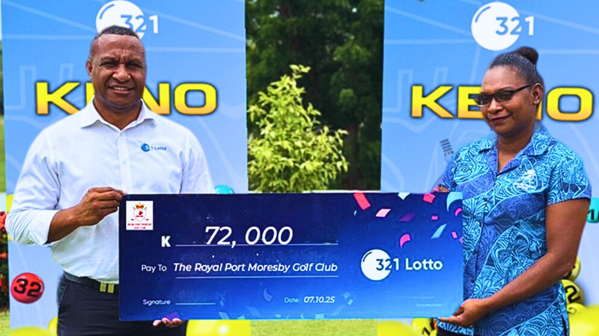 KENO JACKPOT HITS ROYAL PORT MORESBY GOLF CLUB