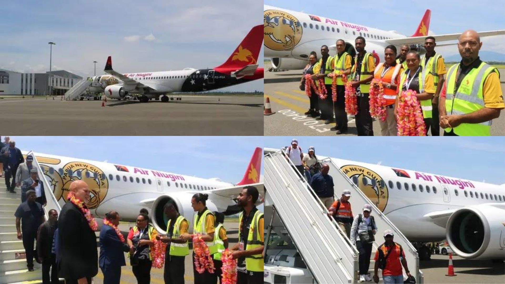 PM MARAPE WELCOMES FIRST AIRBUS A220 FLIGHT TO NADZAB
