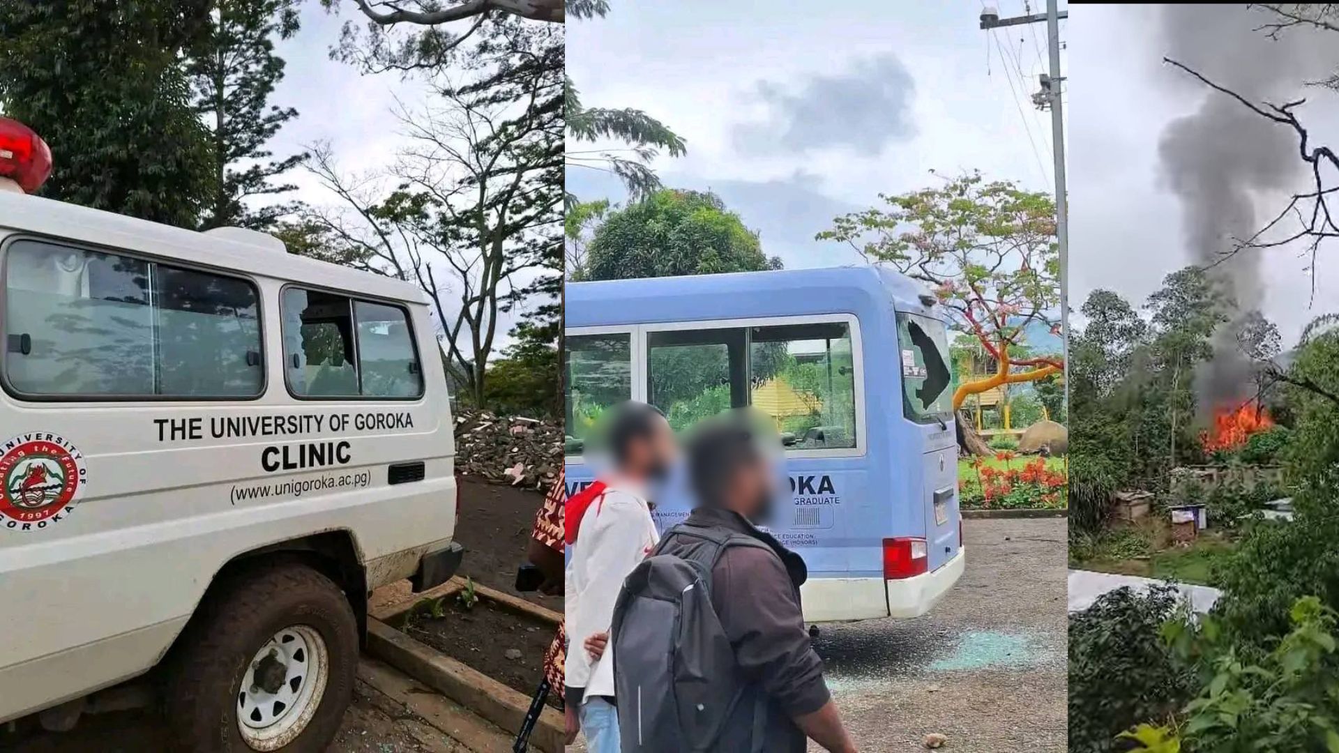 CAMPUS ROCKED BY VIOLENT CLASH: STUDENTS INJURED IN FEUD WITH LOCALS