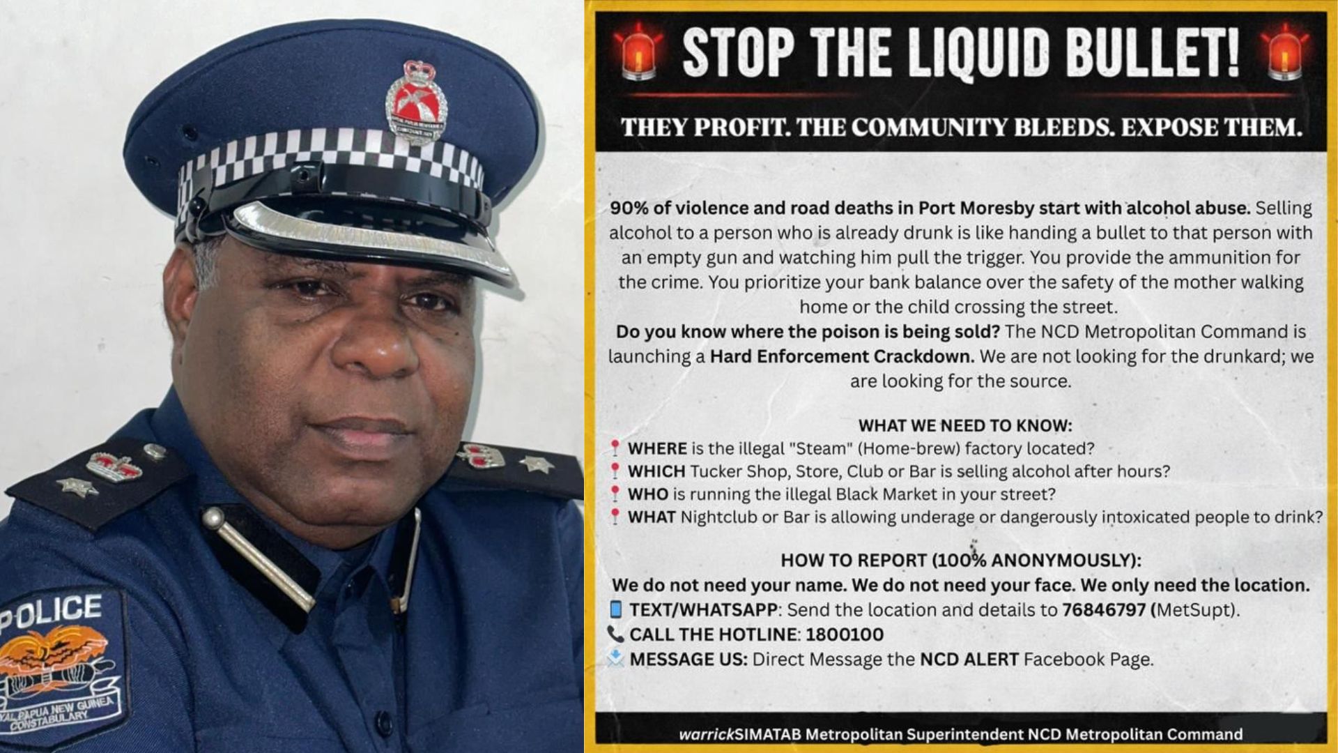 NCD POLICE SHIFT TO HARD ENFORCEMENT ON DEALING WITH ALCOHO ABUSE