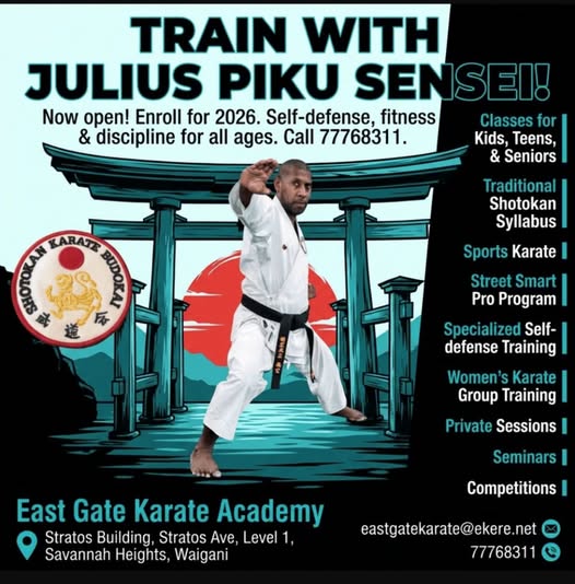 EAST GATE KARATE ACADEMY OPENS 2026 ENROLMENT