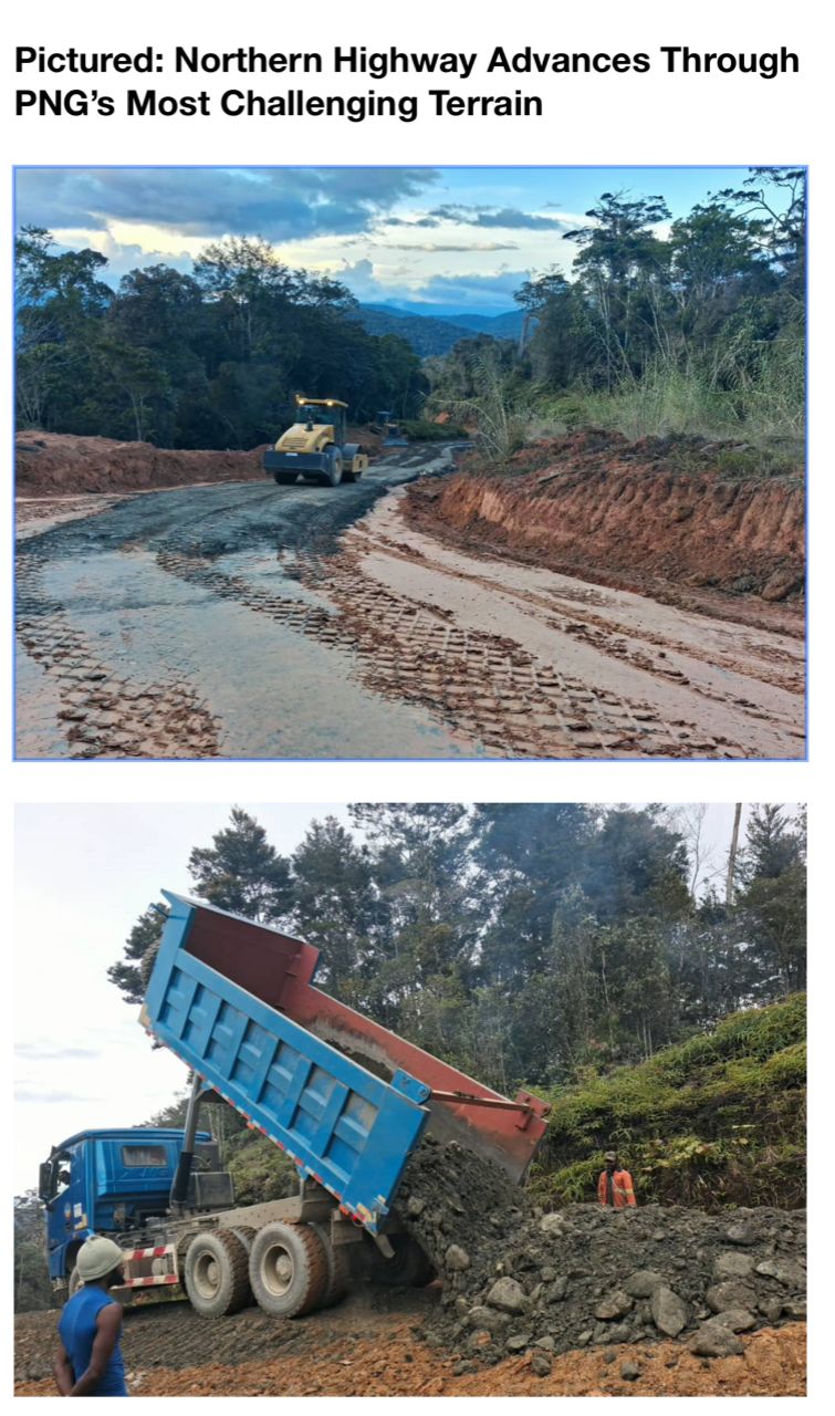 ROAD WORKS ON THE NORTHERN HIGHWAY PROGRESSING WELL