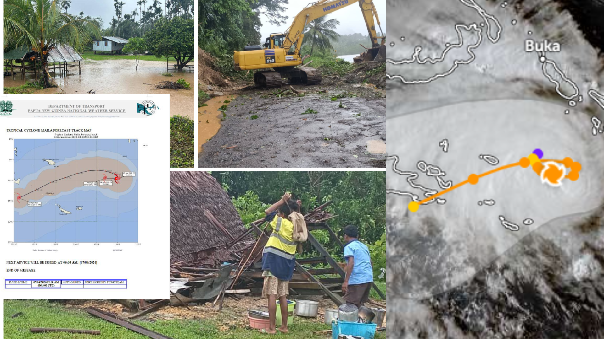 CYCLONE HITS THE MILNE BAY ISLANDS