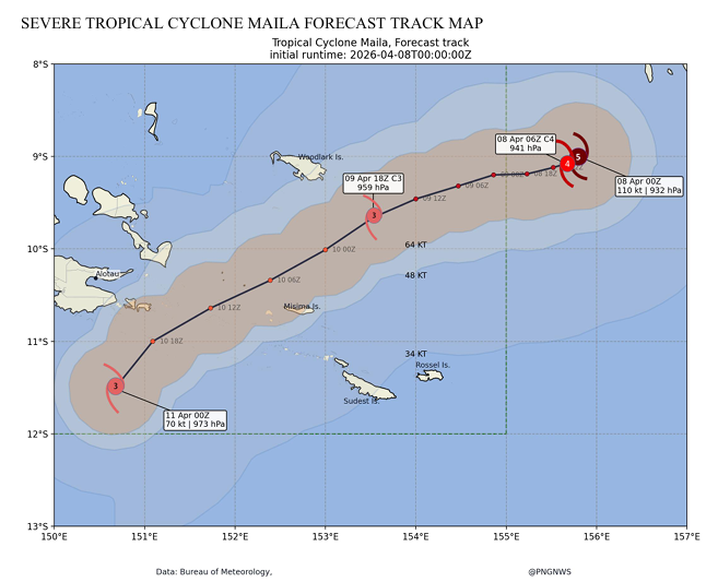 TROPICAL CYCLONE MAILA TO RETURN TO PNG: PNG NWS