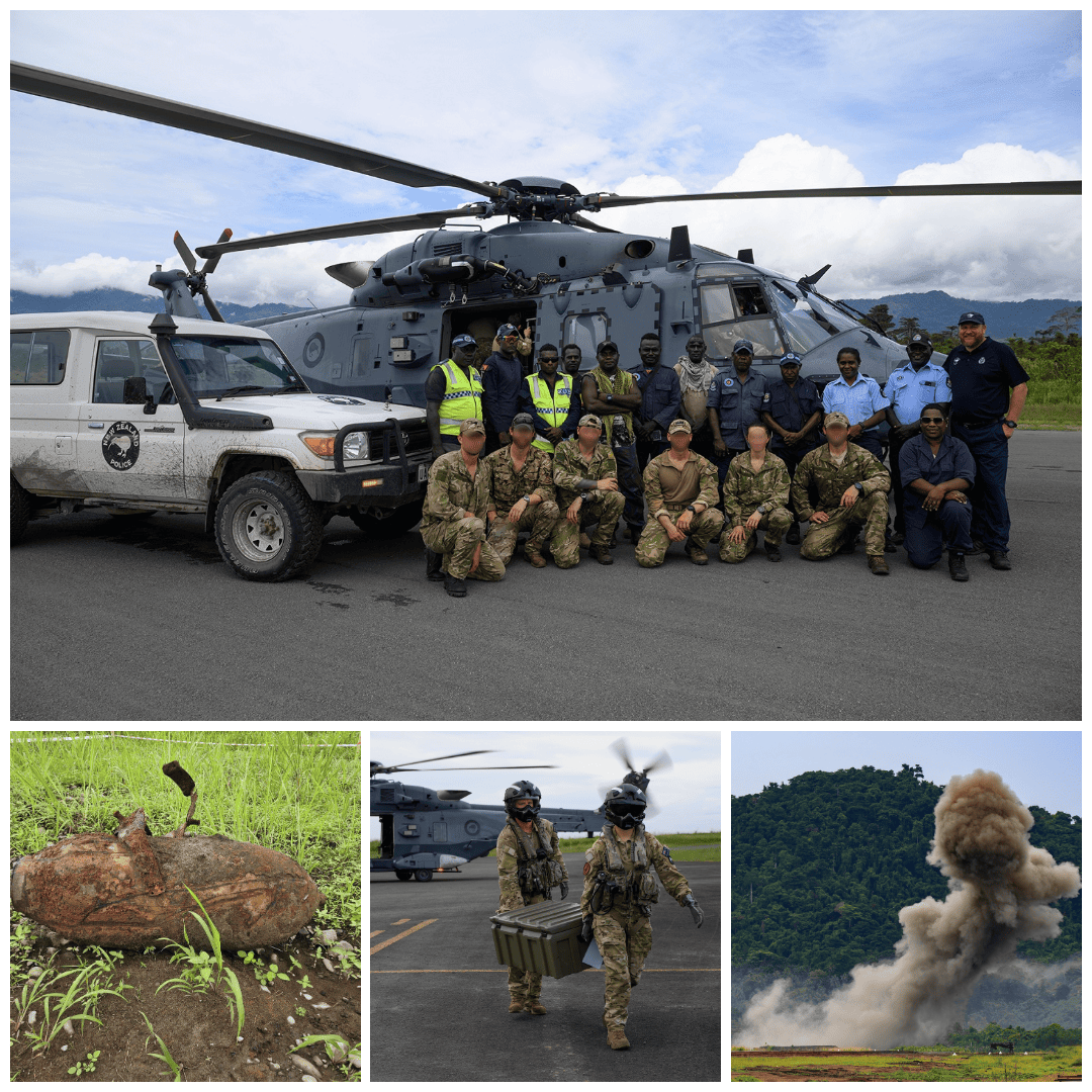 NZDF DESTROYS WWII-ERA BOMBS IN BOUGAINVILLE, SUPPORTS DISASTER RESPONSE