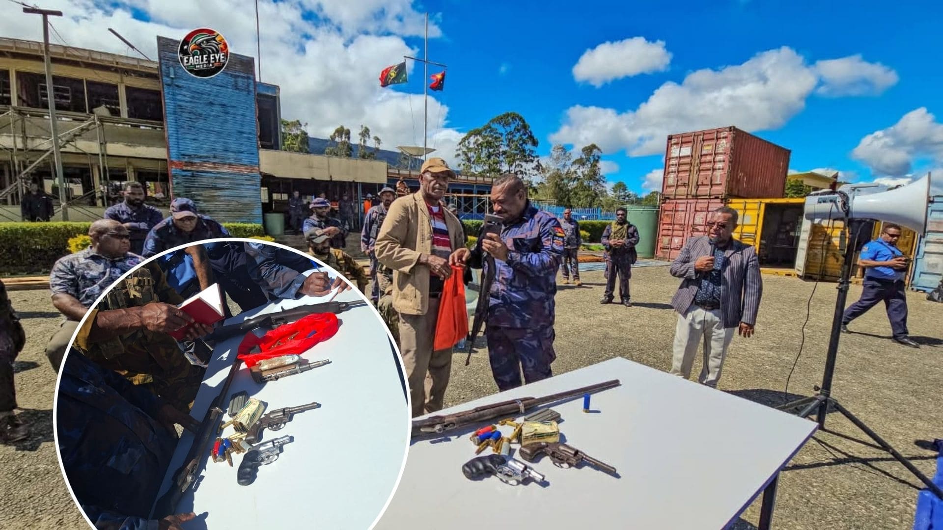 COMMUNITY LEADERS SURRENDER FIREARMS UNDER HIGHLANDS AMNESTY