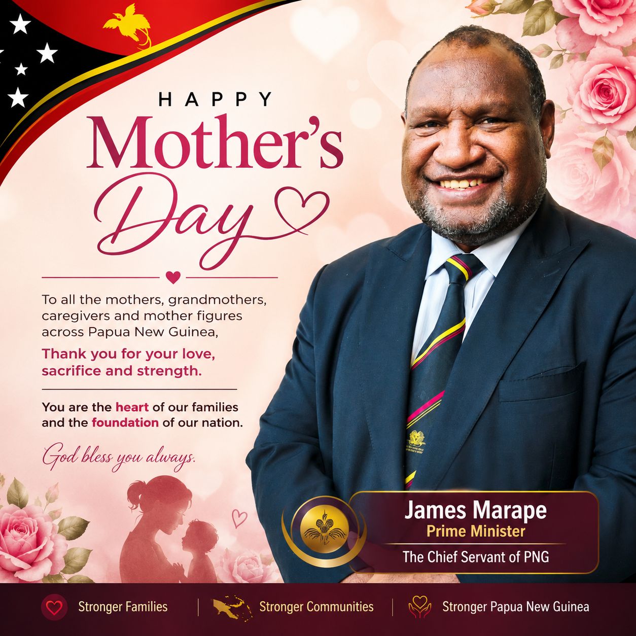 PM MARAPE HONOURS MOTHERS THIS MOTHER'S DAY