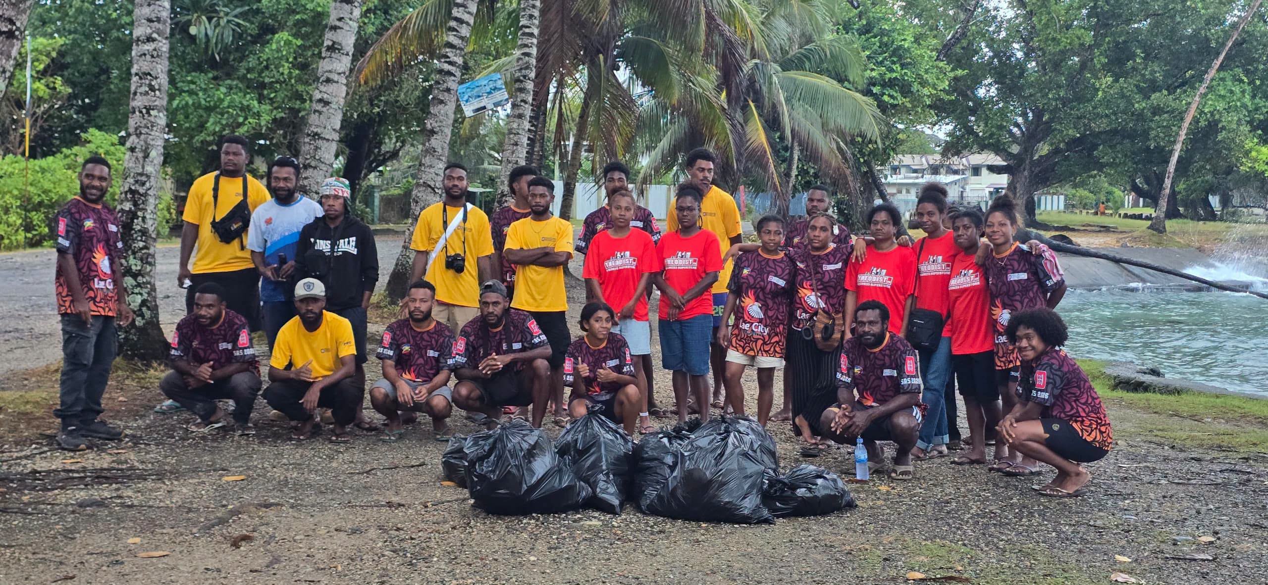 UOT SOCCER TEAM GIVES BACK TO MADANG THROUGH CLEAN-UP CAMPAIGN