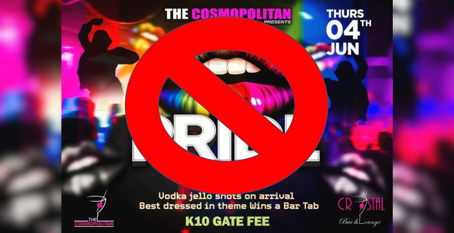 PNG CENSORSHIP ORDERS COSMOPOLITAN NIGHT CLUB TO CANCEL ‘PRIDE NIGHT’ EVENT