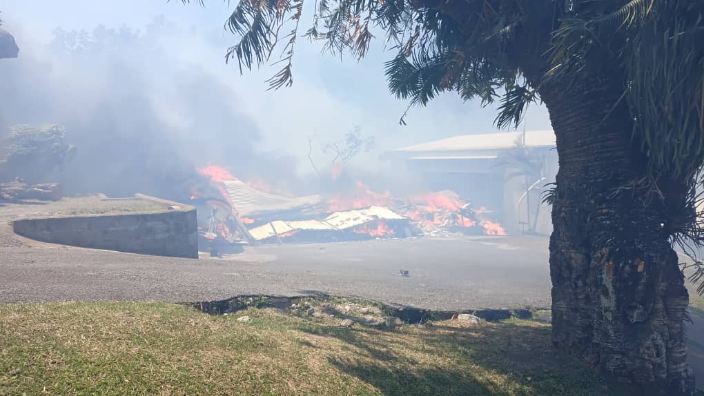 RABAUL VOLCANO OBSERVATORY STORAGE SHED DESTROYED BY FIRE