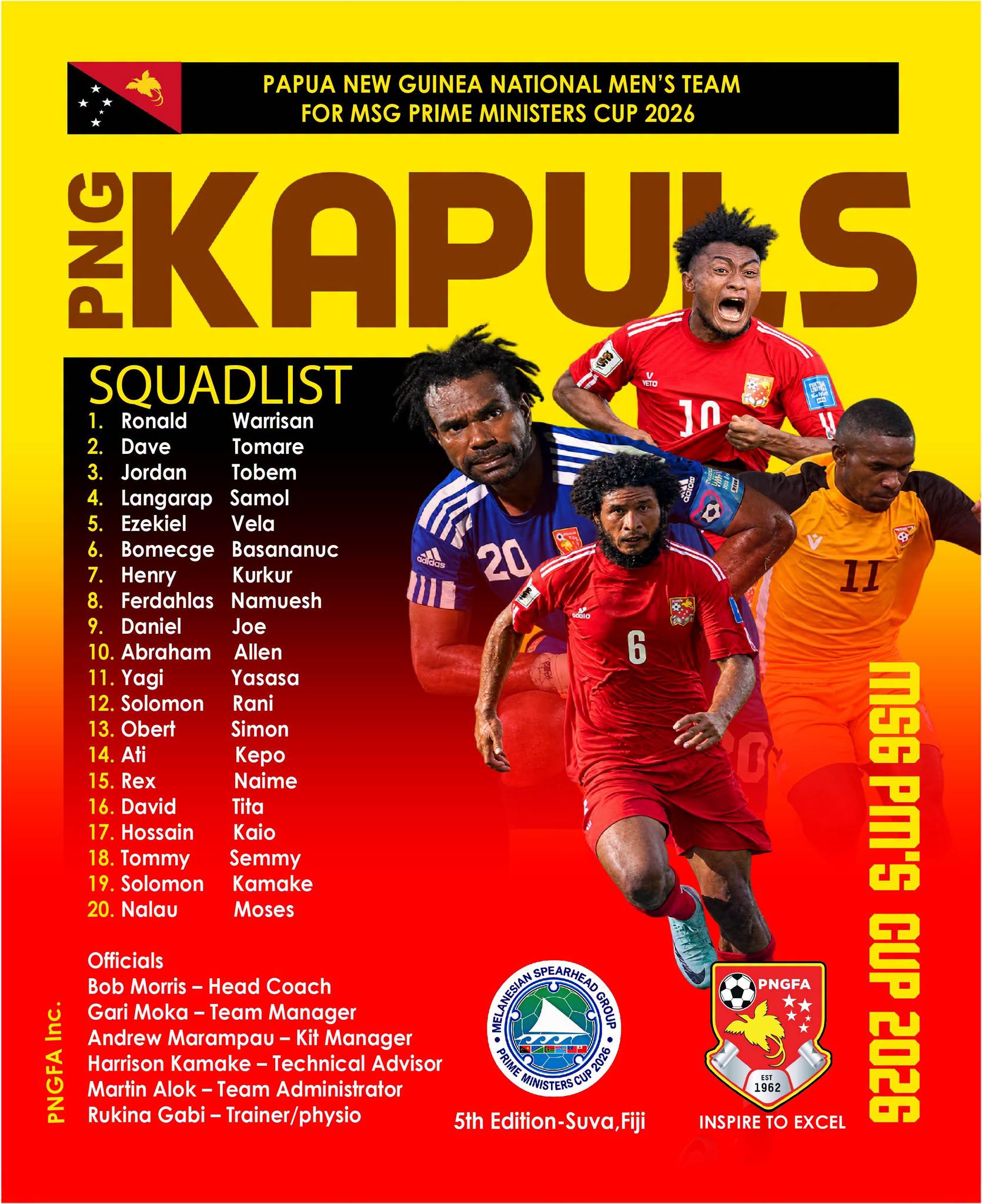 KAPULS AND BILUMS SET FOR MSG PRIME MINISTERS CUP