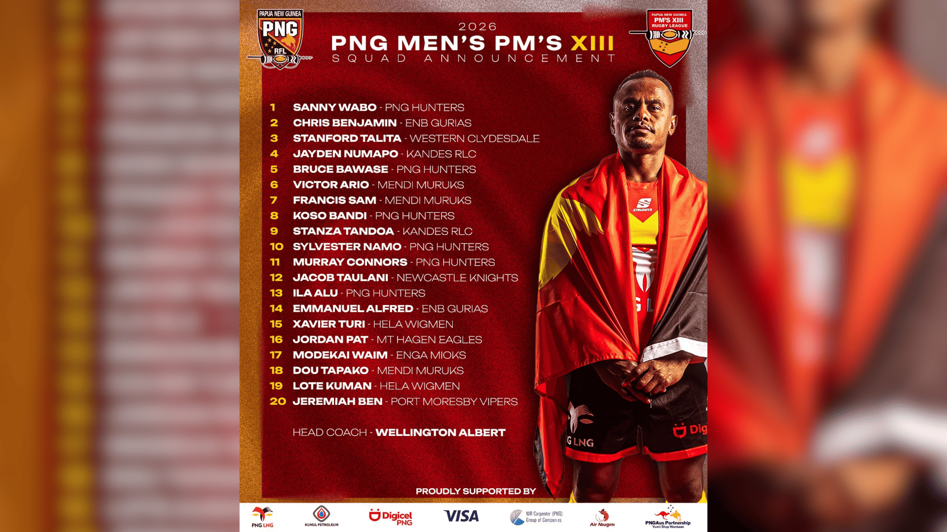 PNGRFL NAMES 2026 PM’S XIII SQUADS TO FACE AUSTRALIA