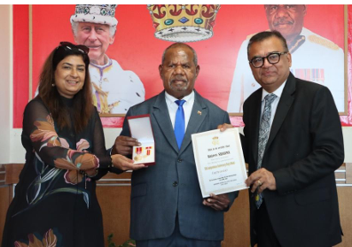 NASFUND CEO RAJEEV SHARMA AWARDED KING'S MEDAL FOR 25 YEARS OF SERVICE TO PNG