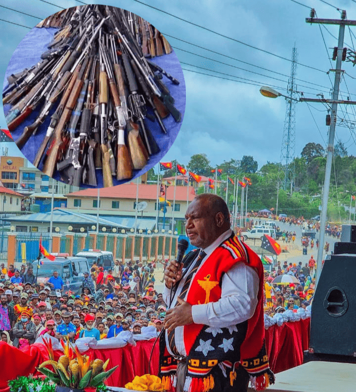 PM APPLAUDS GUNS SURRENDER EFFORTS IN THE HIGHLANDS
