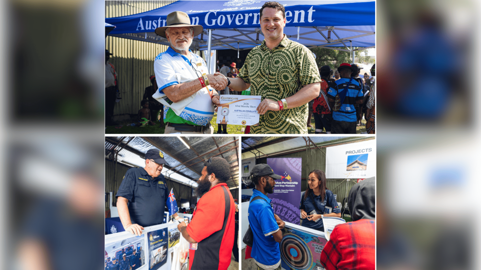 AUSTRALIAN PAVILION SHOWCASES PNG-AUSTRALIA PARTNERSHIP AT MOROBE SHOW