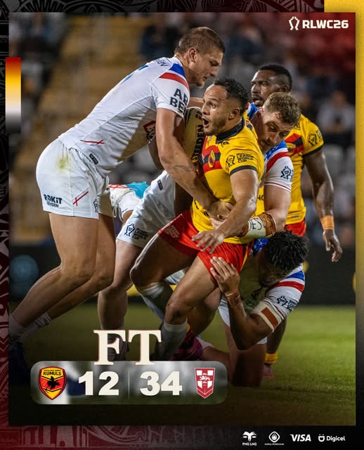 KUMULS’ SECOND-HALF FIGHTBACK COMES TOO LATE AS ENGLAND WIN 34–12