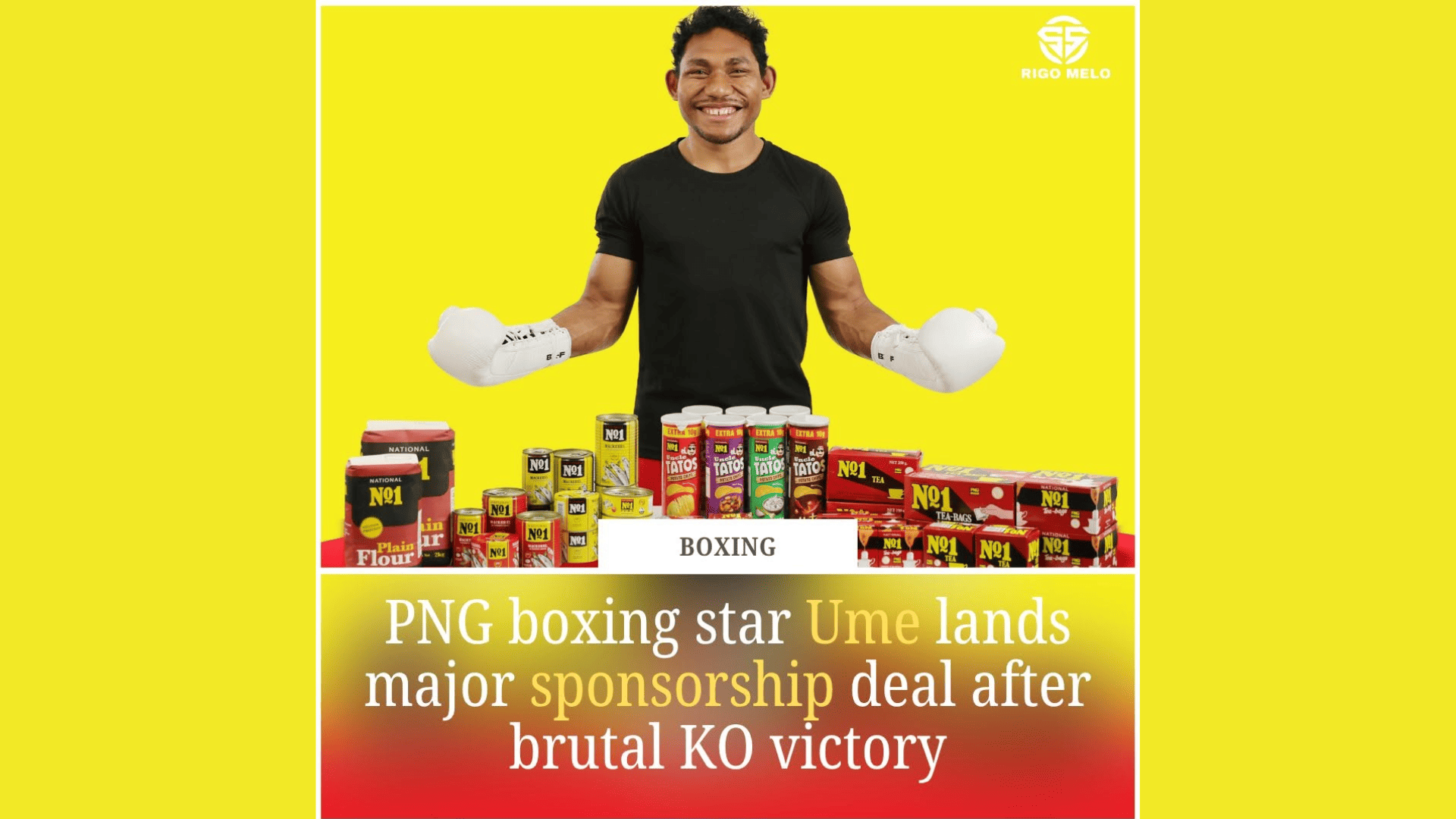 NATIONAL NO1 ANNOUNCES OFFICIAL SPONSORSHIP OF PNG BOXING CHAMPION JOHN UME